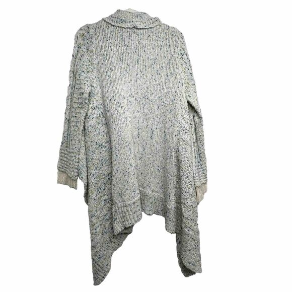 Aratta Silent Journey Open Front Cable Knit Cardigan Size L Large Lace Cuffs - Picture 2 of 16